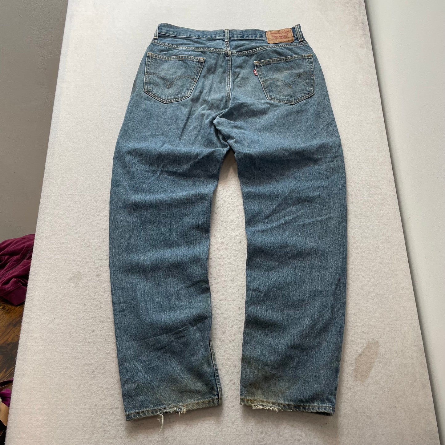 Levi's 550 Men's Blue Denim Straight Leg Jeans Streetwear Relaxed Fit Size W34
