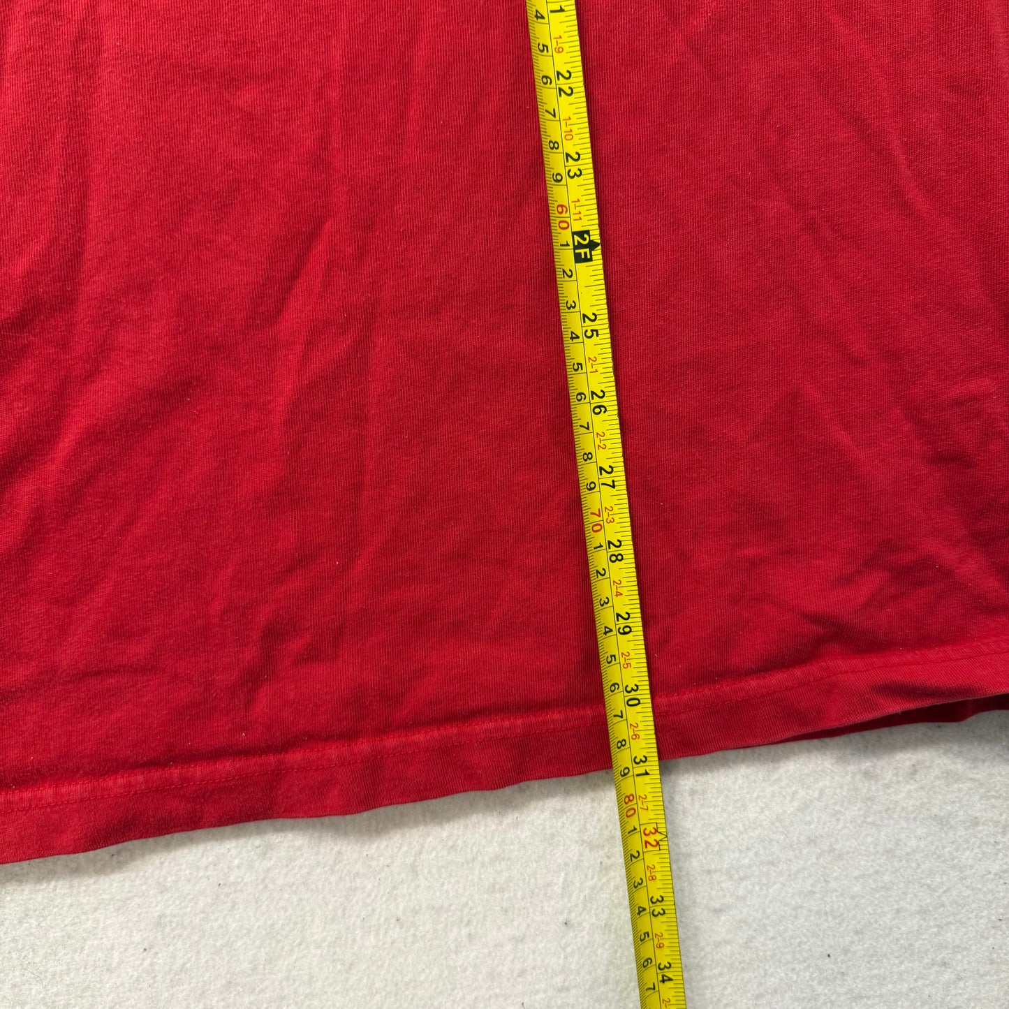 Nike Mens Red Cotton Athletic Fit T-Shirt Short Sleeve Spellout Logo Tee Size XL