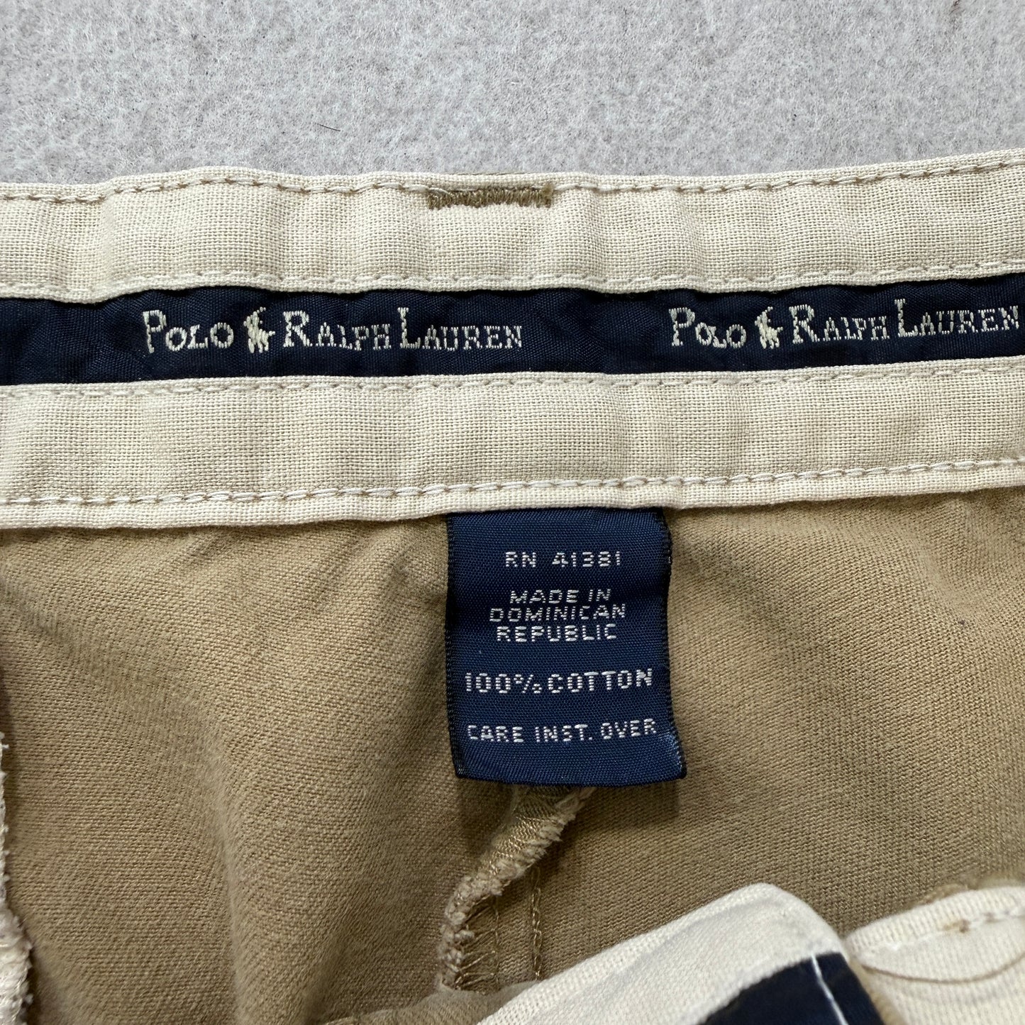 Vintage Polo Ralph Lauren Men's Khaki Chino Pants Straight Leg Pockets Size W33