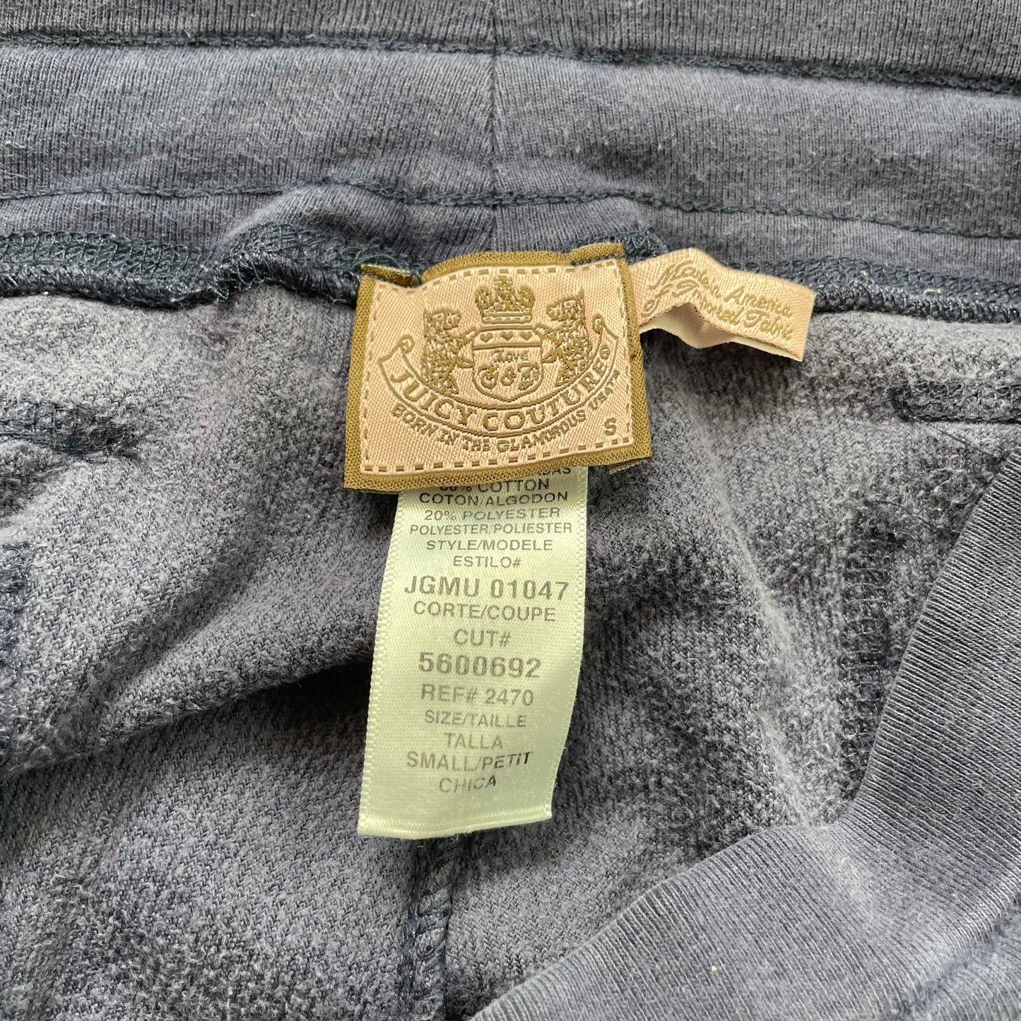 Vintage Juicy Couture Women's Navy Velour Flared Track Pants Snap Pockets Size S