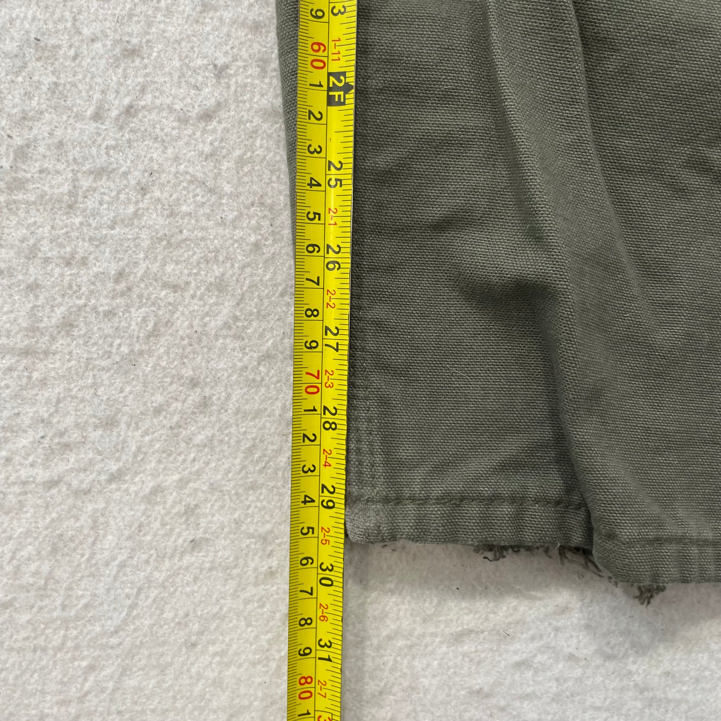 Carhartt Men's Olive Green Loose Fit Carpenter Canvas Pants Pocket Logo Size W42