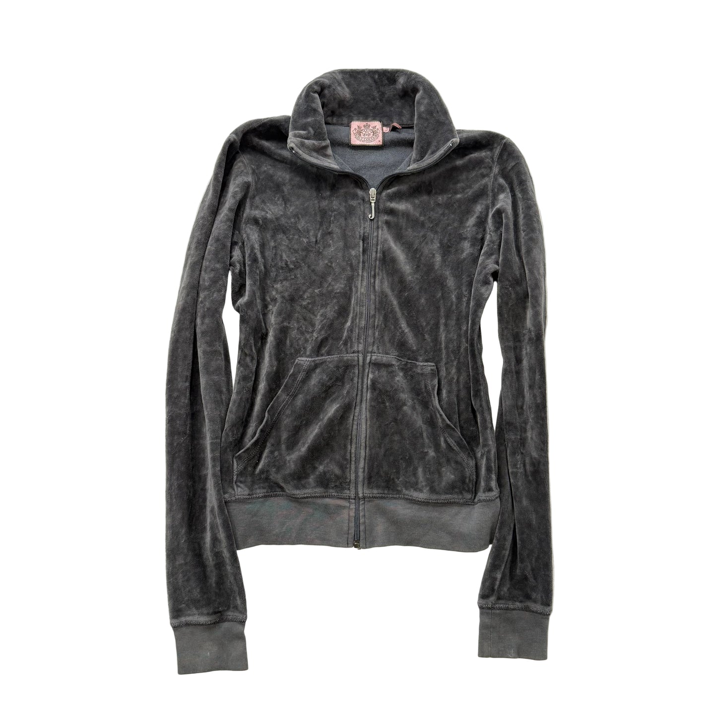 Vintage Juicy Couture dark grey zip up velour-style jacket size M
