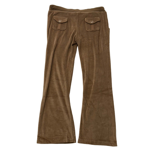 Vintage Juicy Couture Brown low rise flare pants with back snap pockets size L