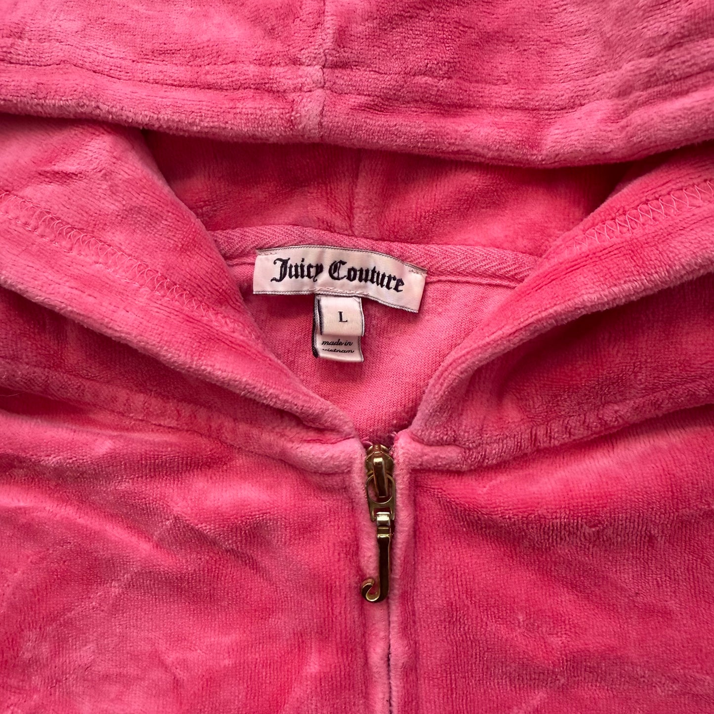 Juicy Couture “Love Your Juicy Couture” Women's Dragonfruit Zip Up Hoodie Size L