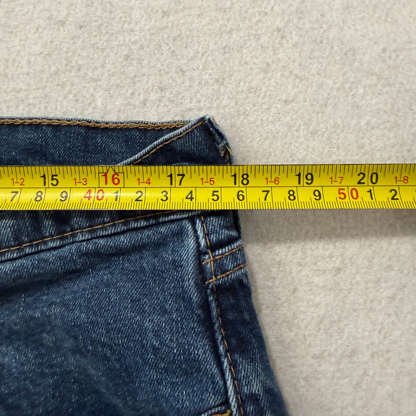 Levi's 505 Men's Blue Straight Denim Jeans Pocket Zip-Fly Classic Size W36xL30