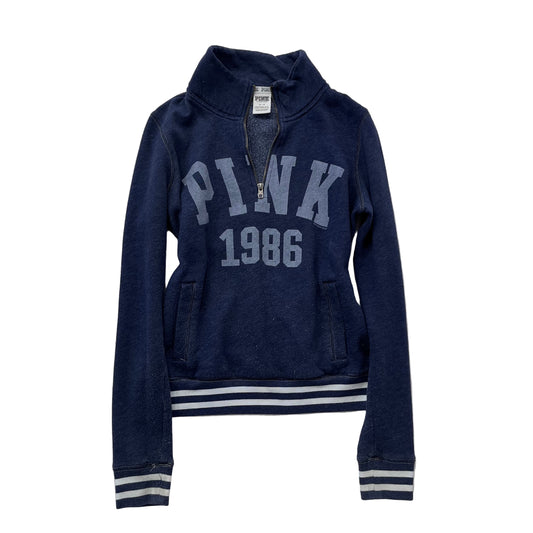Vintage Victoria’s Secret Pink navy “1986” quarter-zip size S