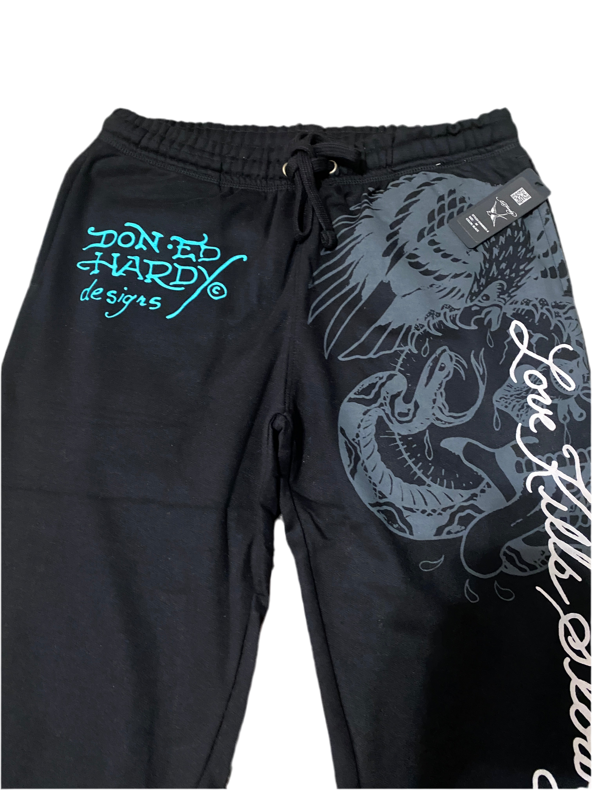 ED HARDY “CRAWLING TIGER” BLACK PANTS - Clean Curriculums 