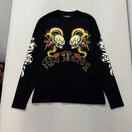 ED HARDY “Dragon Skull” BLACK LONG SLEEVE TEE