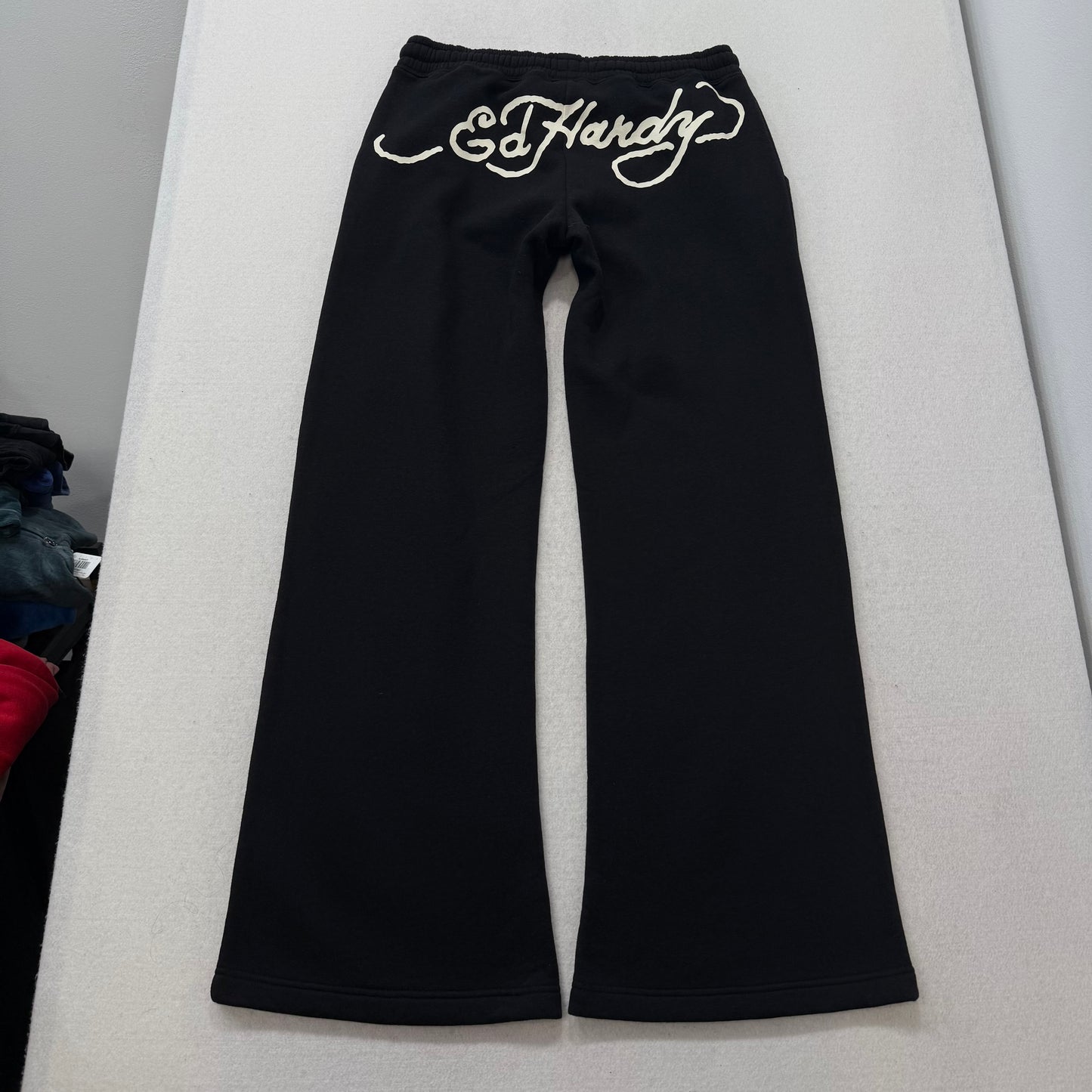 ED HARDY “Dagger Hearts” BLACK FLARE PANTS