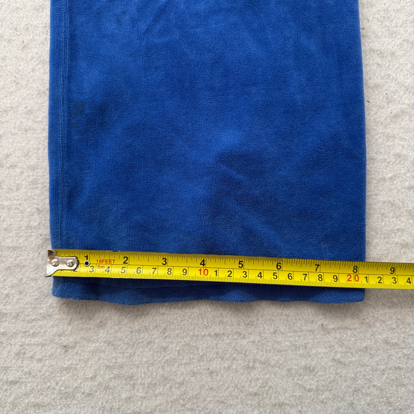 Juicy Couture Women's Blue Velour Flared Track Pants Drawstring Pockets Size P