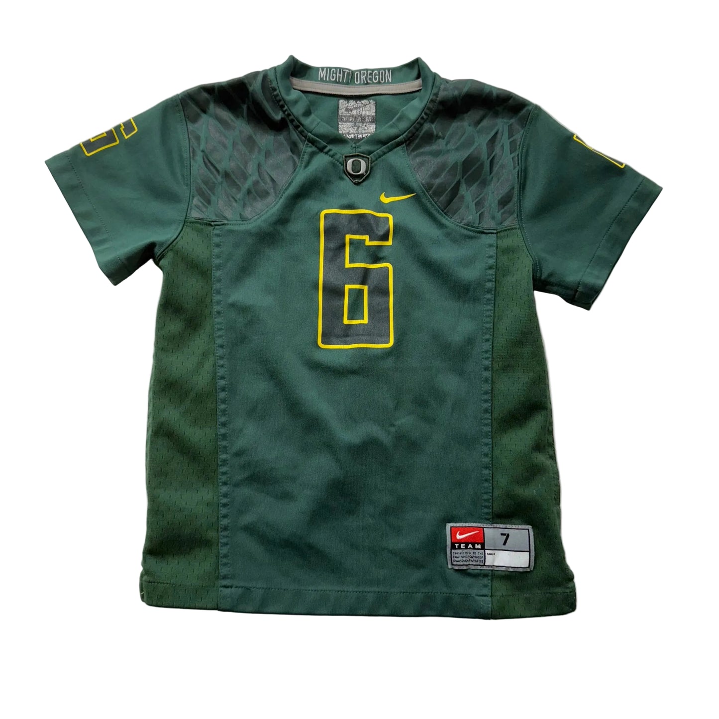 Nike Mighty Oregon Ducks Youth Kid's Forest Green #6 Football Jersey Size 7