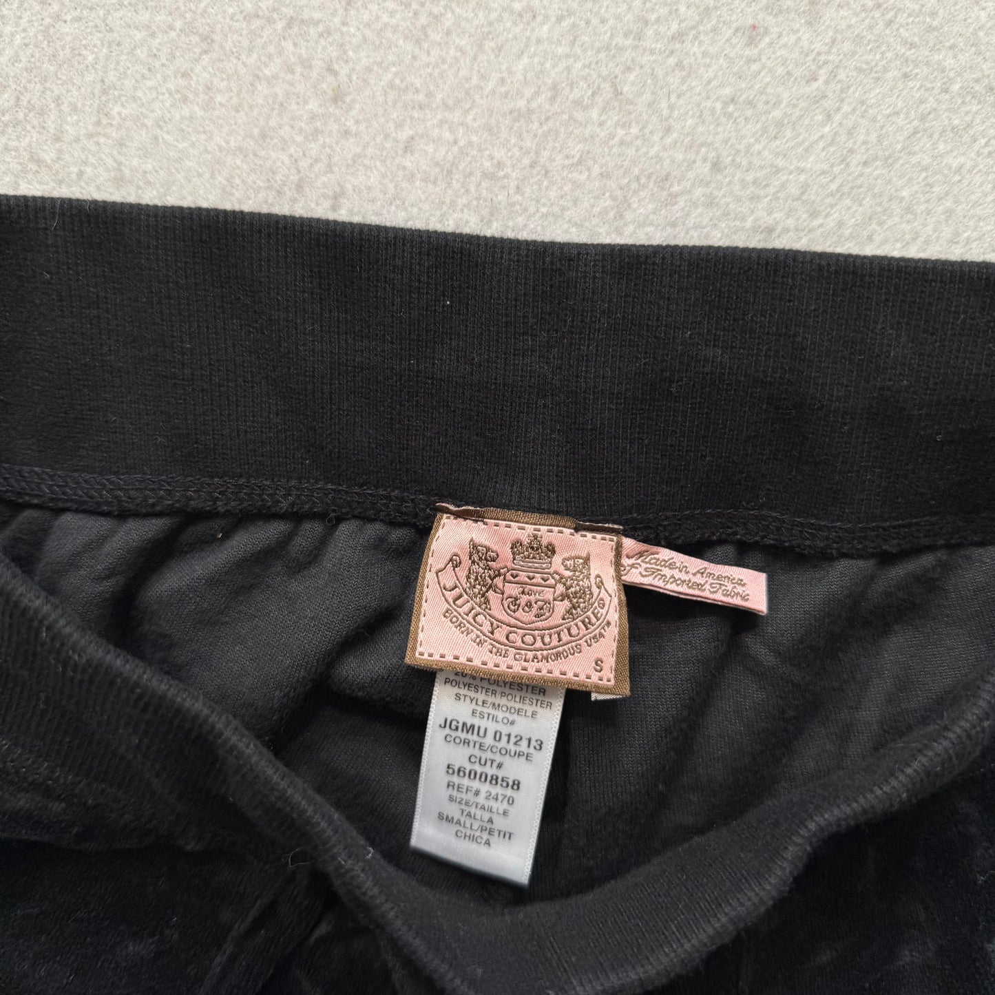 Vtg Juicy Couture Scottie Dogs Black Velour Tracksuit Set Hoodie & Pant Size S