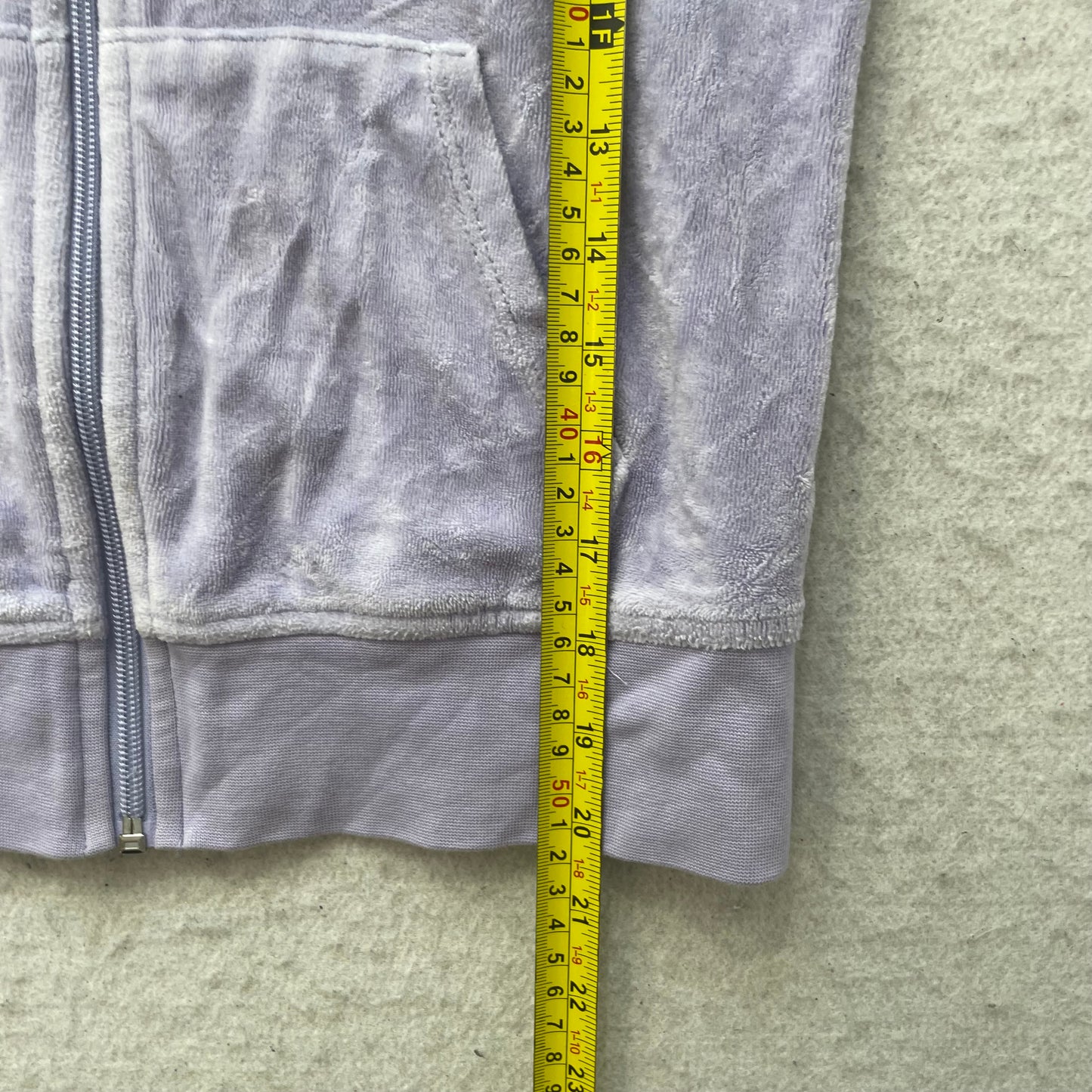 Vintage Juicy Couture Womens Lavender Velour Zip-Up Hoodie Crown Logo Y2k Size S