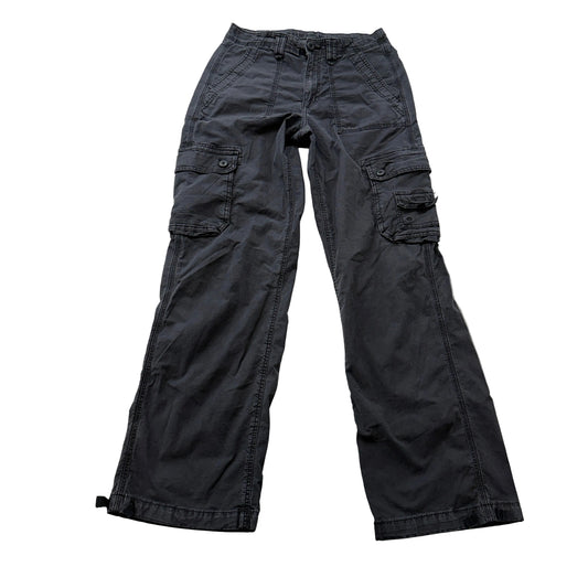 American Eagle Outfitters Women's Charcoal Gray Cargo Pant Utility Pocket Size 2