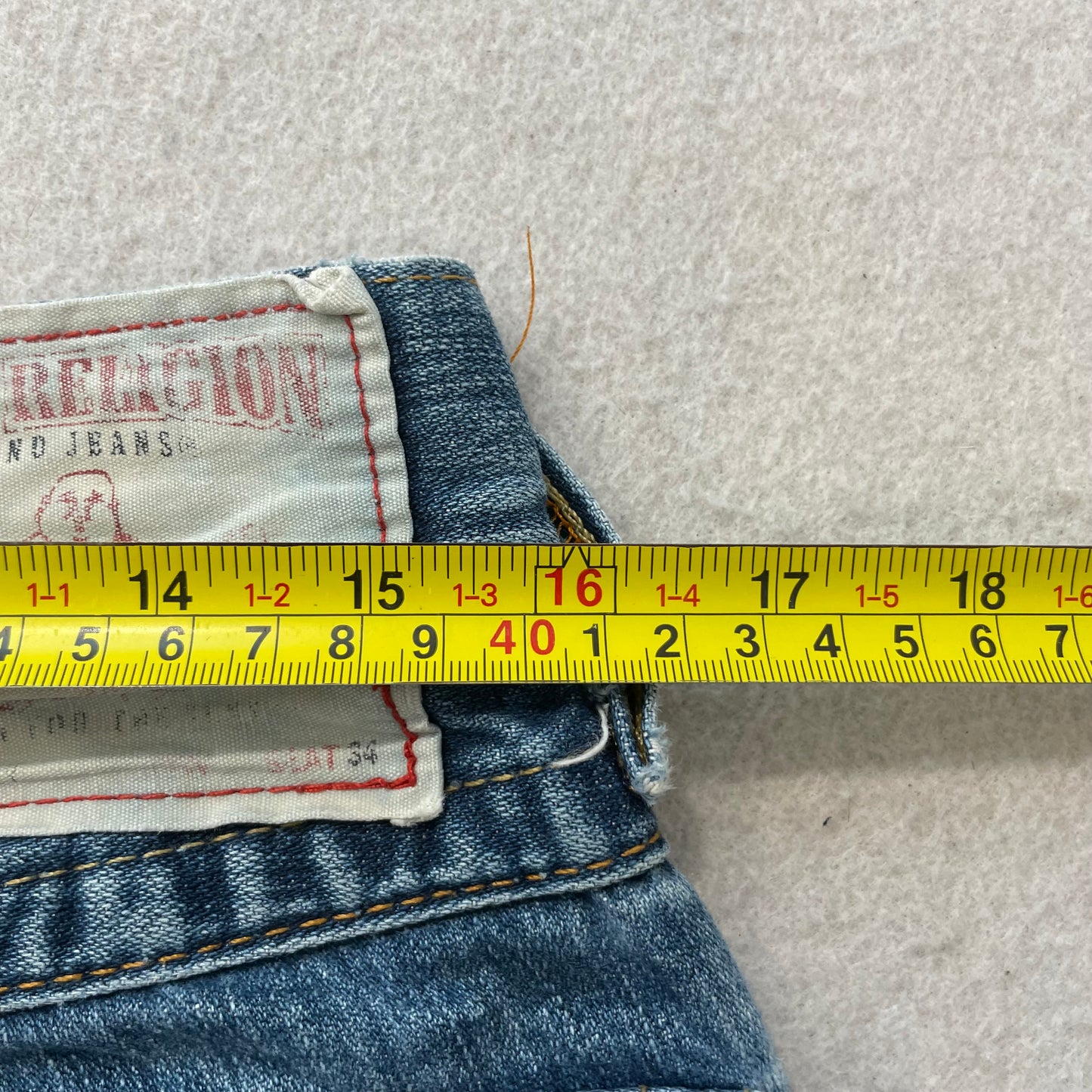 Vintage True Religion Women's Blue Bootcut Denim Jeans Pockets Classic Size 30