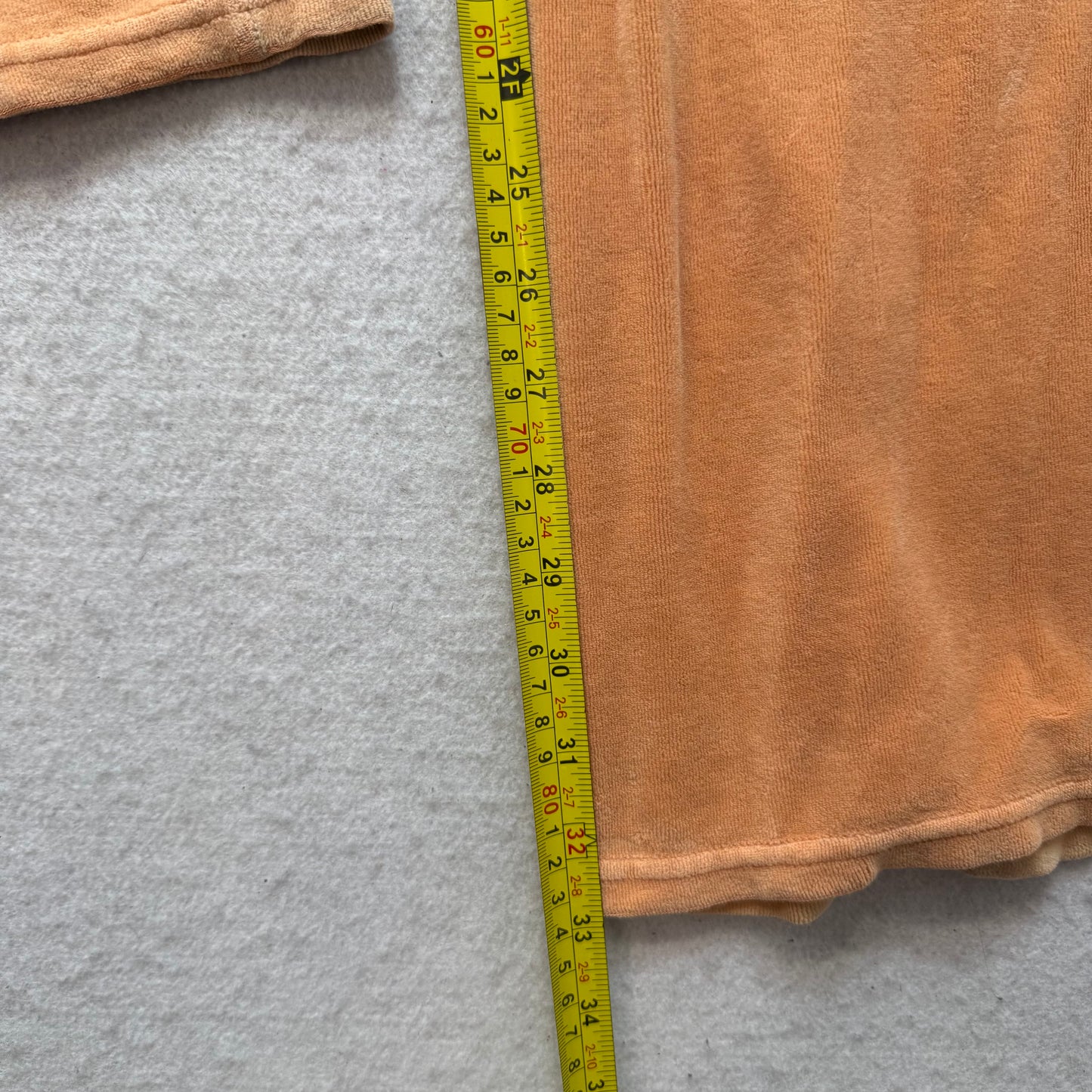 Juicy Couture Women's Light Orange Velour Flared Track Pant Snap Pockets Size L