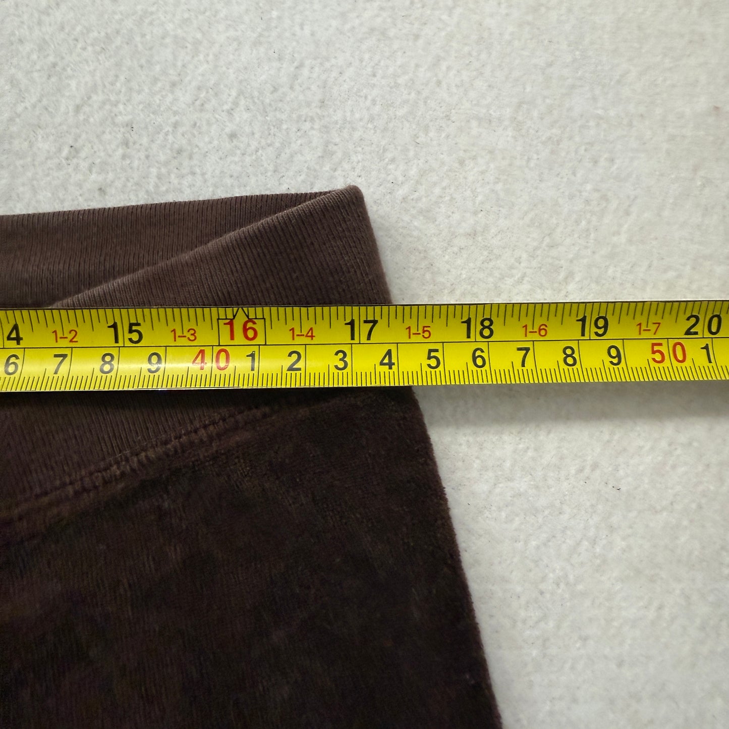 2003 Vintage Juicy Couture Women's Dark Brown Velour Flared Track Pants Size L