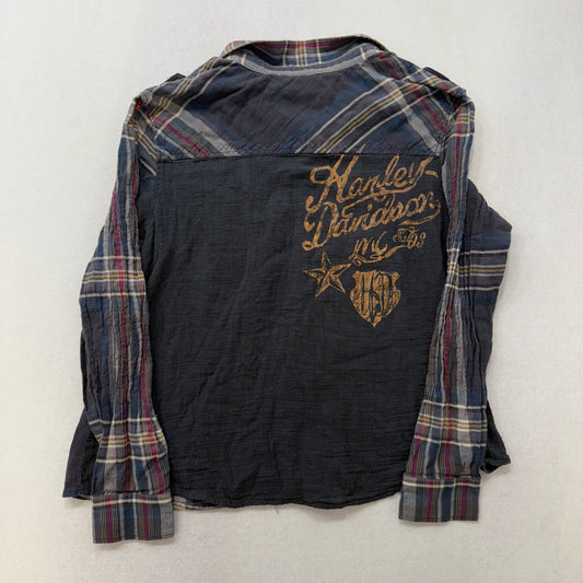 Vintage Genuine Motor Clothes Harley-Davidson plaid button-up shirt size XXL