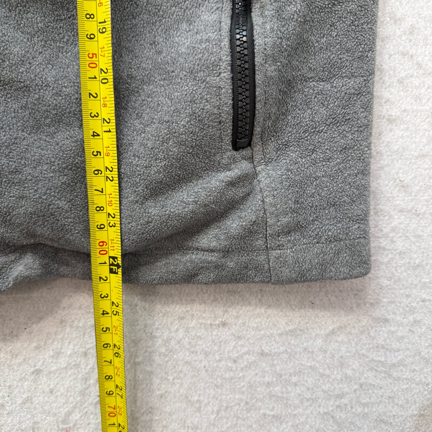 Puma Boy's Grey Black Fleece Full-Zip Jacket Stand Collared Pockets Logo Size M