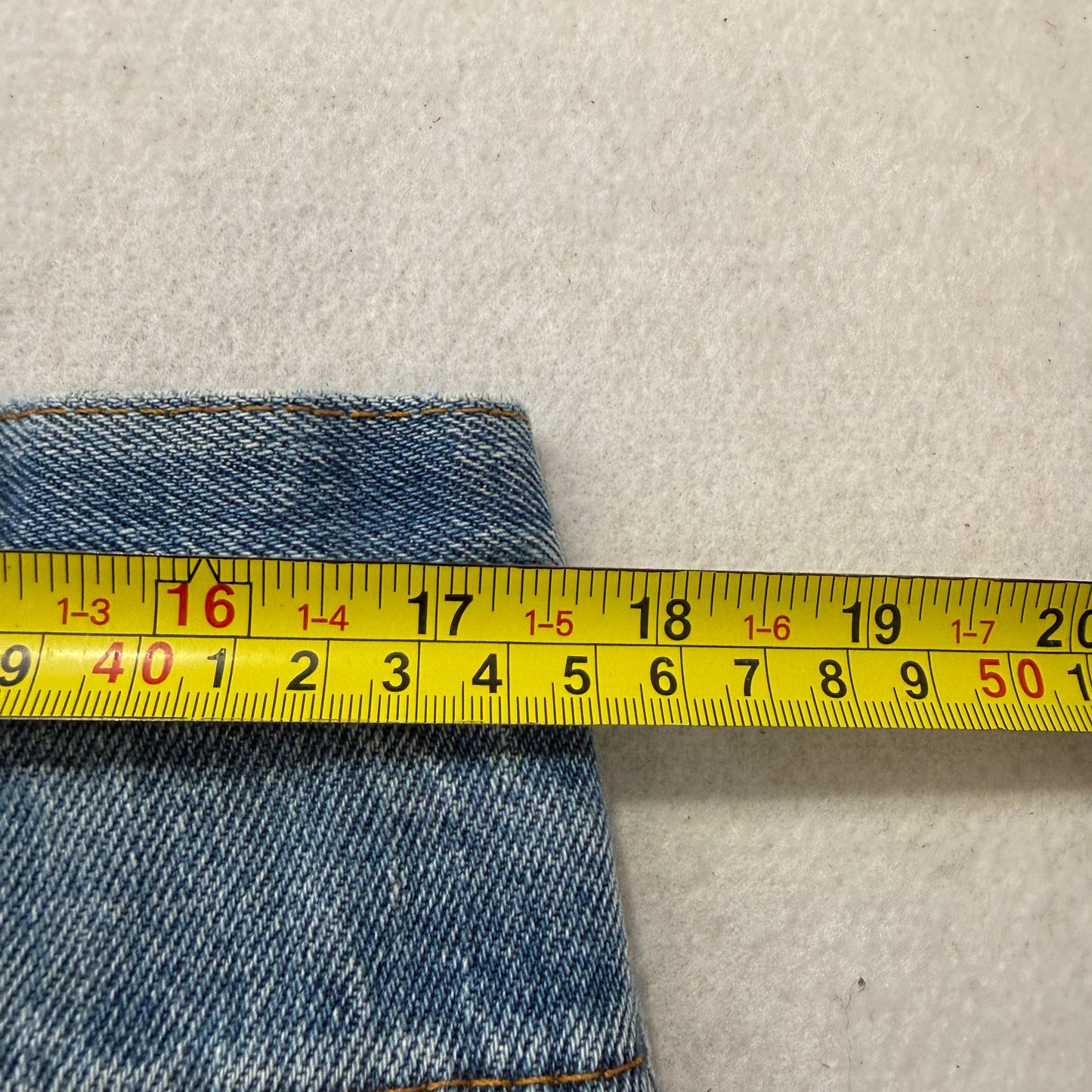 Dickies Men's Blue Straight Leg Denim Jeans Faded Distressed Workwear Size W35