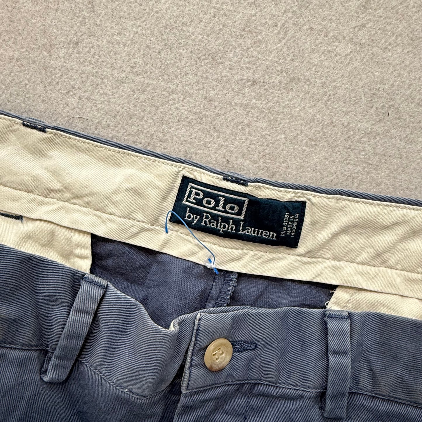 Polo by Ralph Lauren Mens Blue Classic Chino Pants Mid-Rise Straight Leg Size 34