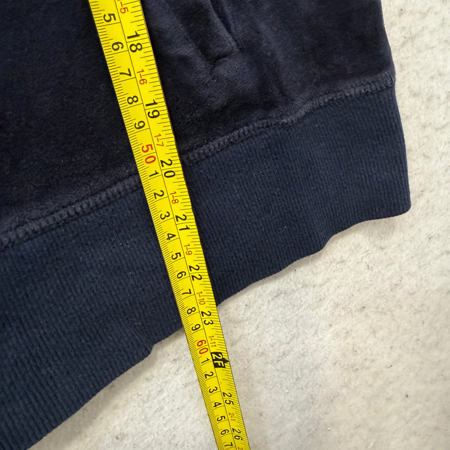 Juicy Couture Women's Navy Blue Velour Tracksuit Set Track Jacket & Pants Size M