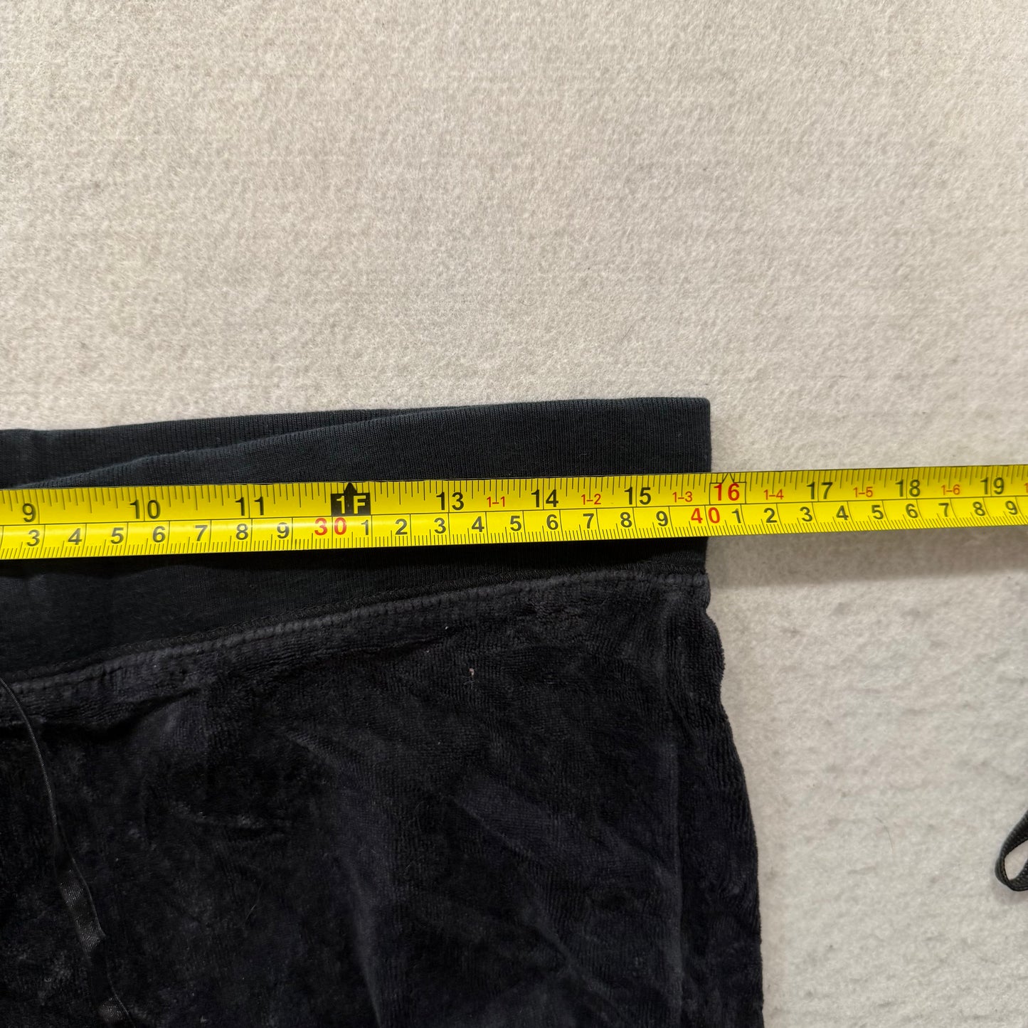 Vintage Juicy Couture Women's Black Velour Flared Track Pant Loungewear Size S