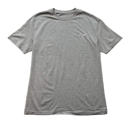 ED HARDY WHITE EMBROIDERED GREY TEE