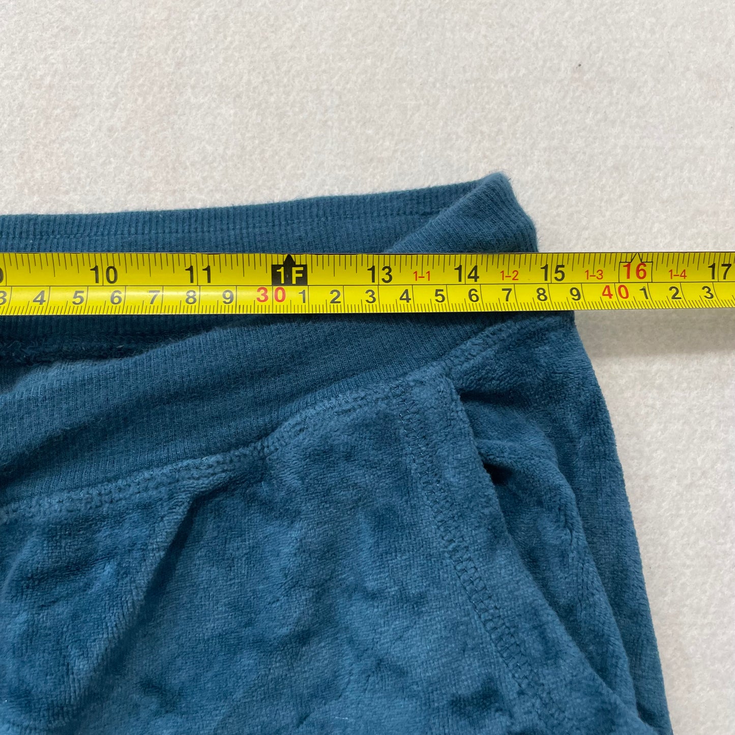 Juicy Couture Women's Teal Velour Flare Leg Track Pant Drawstring Pockets Size M