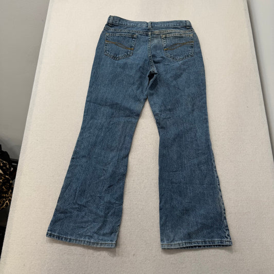 Arizona Jean Co. Womens Blue Denim Bootcut jeans Rhinestone Size 14 1/2 Plus