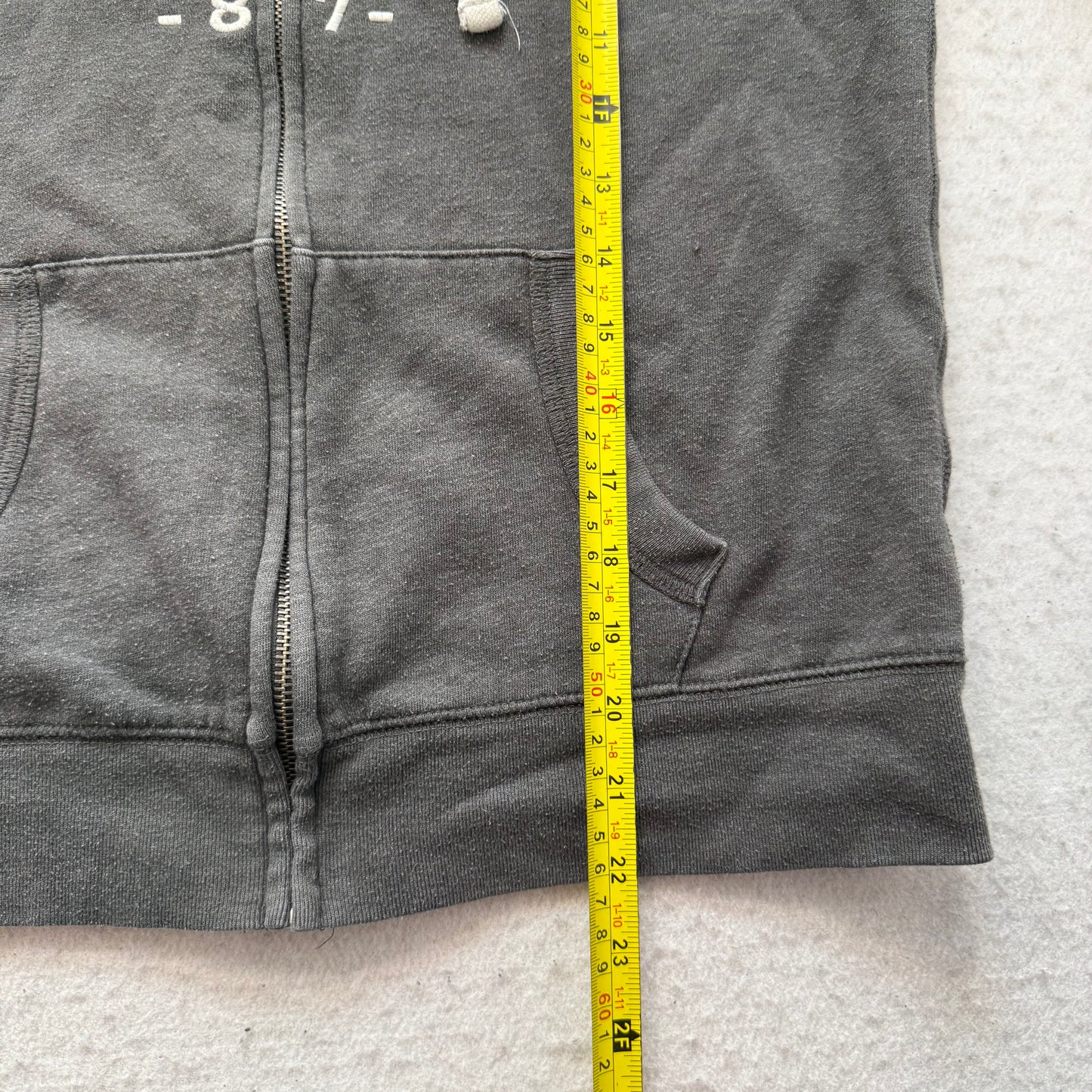Aeropostale Women's Gray Fleece Full Zip Hoodie Drawstring Pockets Casual Size M