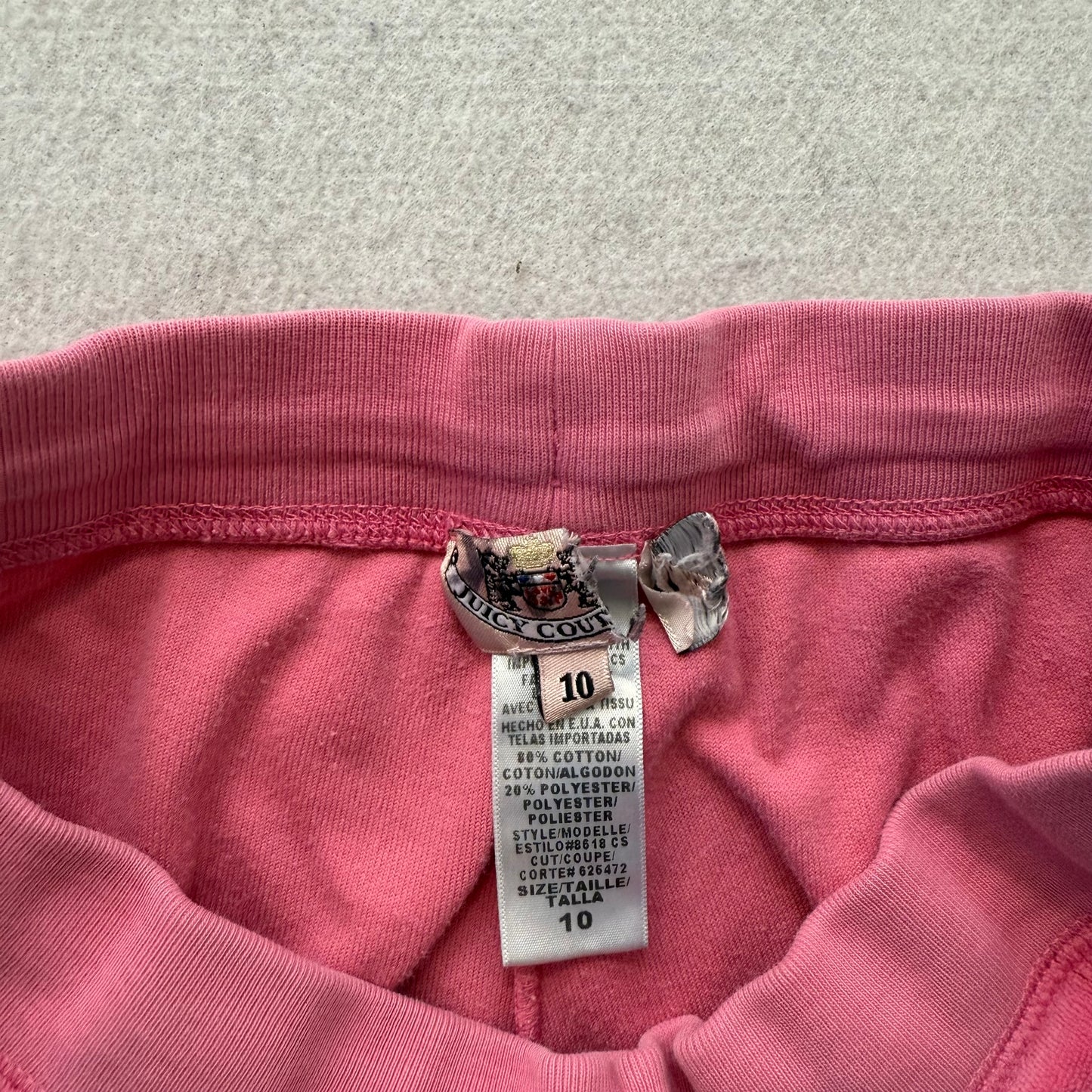 2003 Juicy Couture “Couture Struck” Pink Tracksuit Set Hoodie & Pant Y2k Size 10