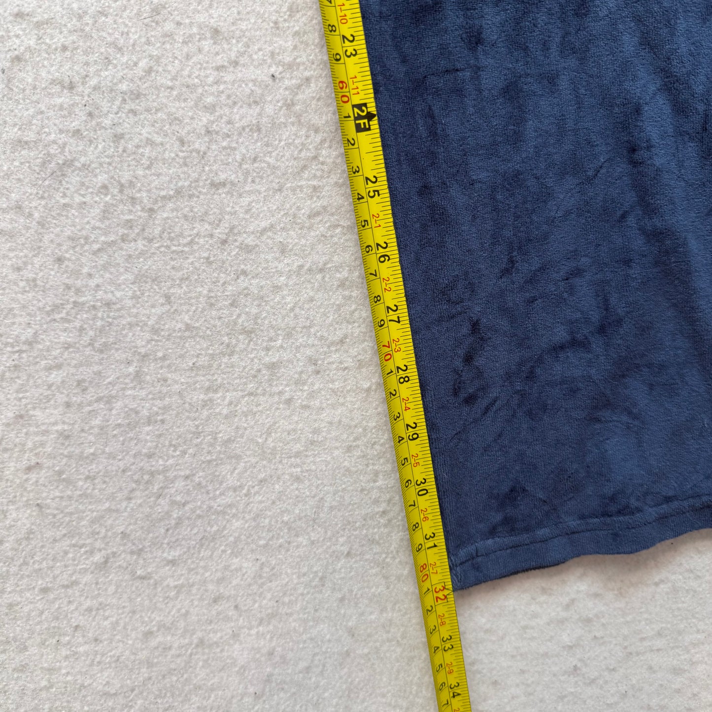 Vintage Juicy Couture Womens Navy Blue Velour Flare Track Pant Drawstring Size S