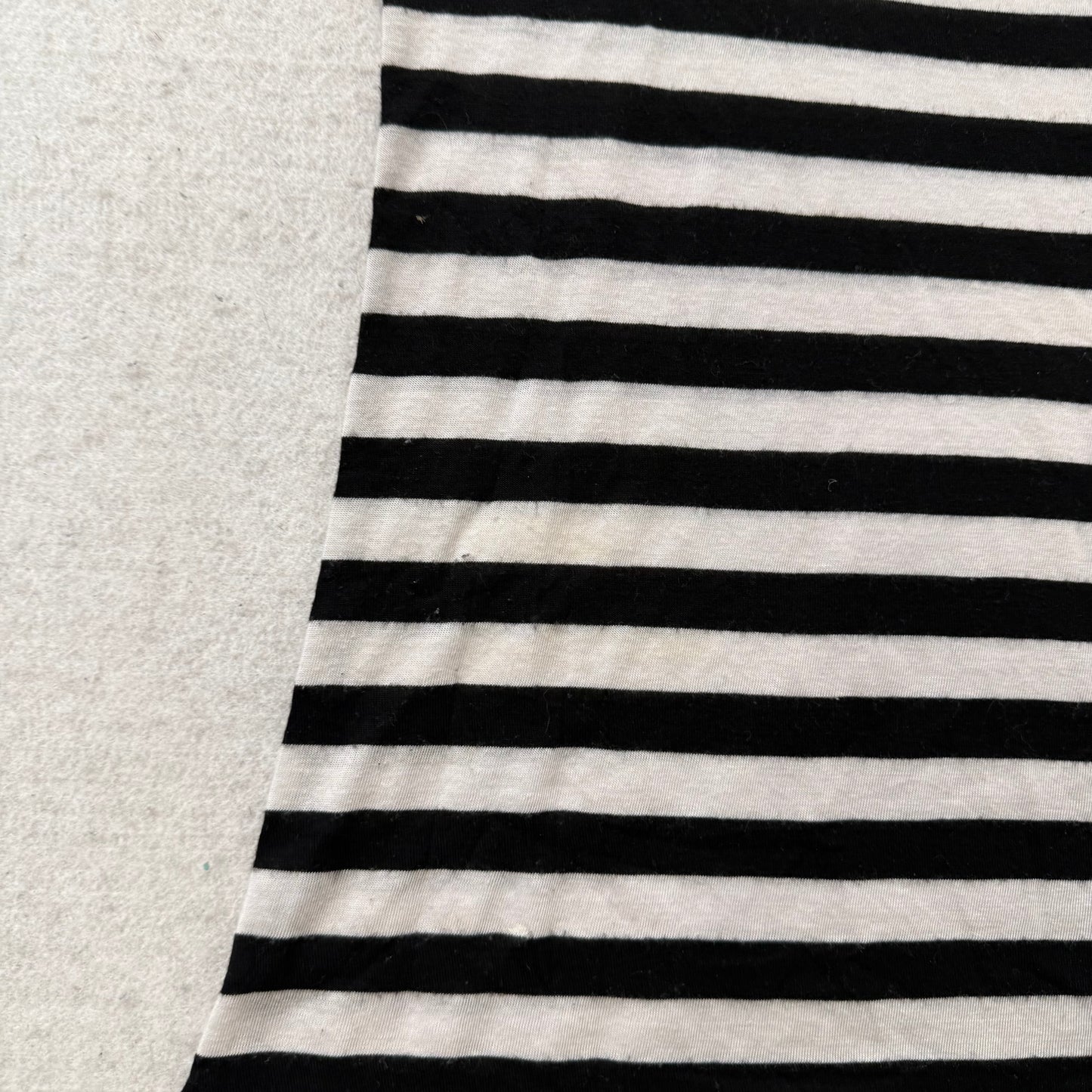 Harley-Davidson Women's Black White Striped Top Raglan Cut Curved Hem Y2K Size S
