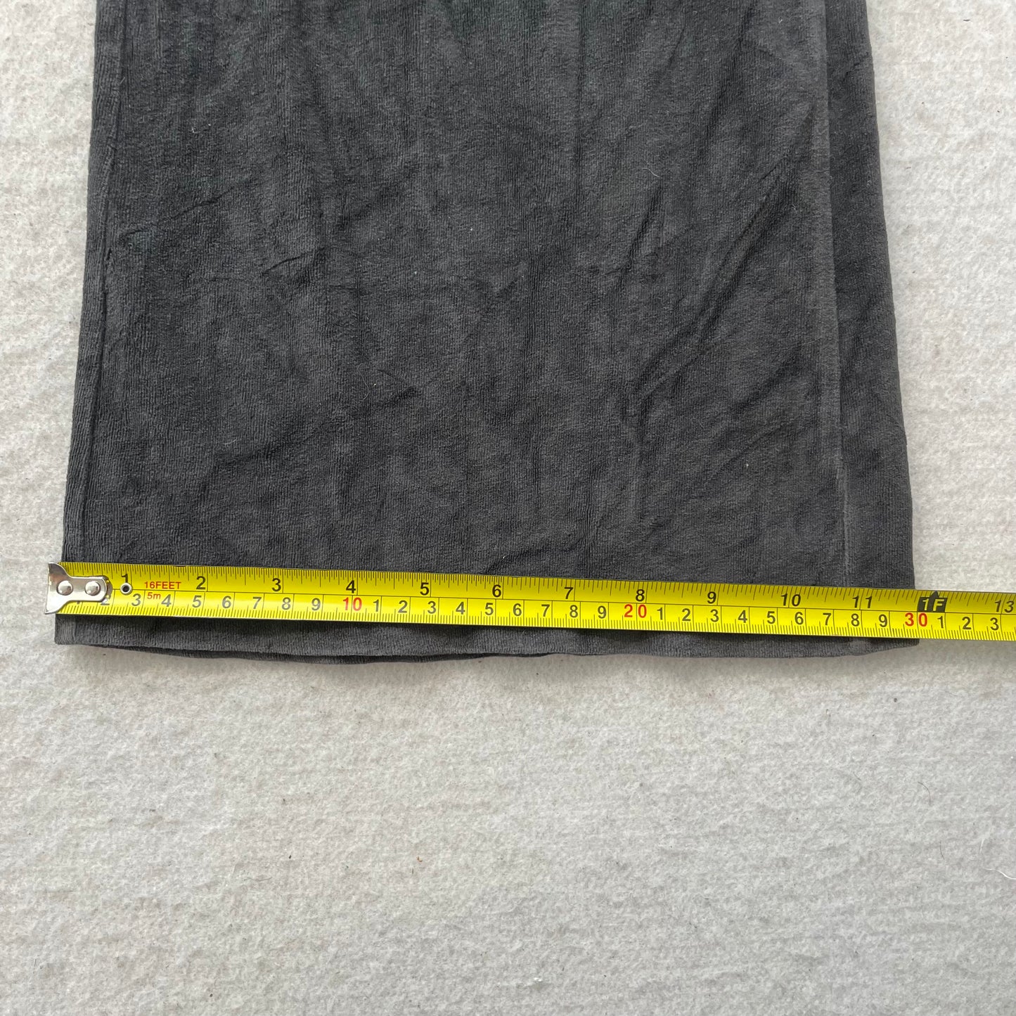 Victoria's Secret PINK Womens Charcoal Gray Velour Flared Track Pant Logo Size S