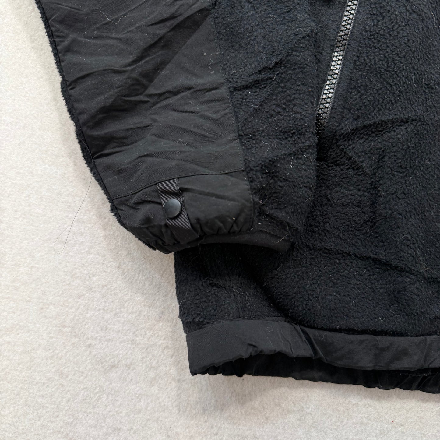 The North Face Black Polartec Fleece Zip Jacket Recycled XL
