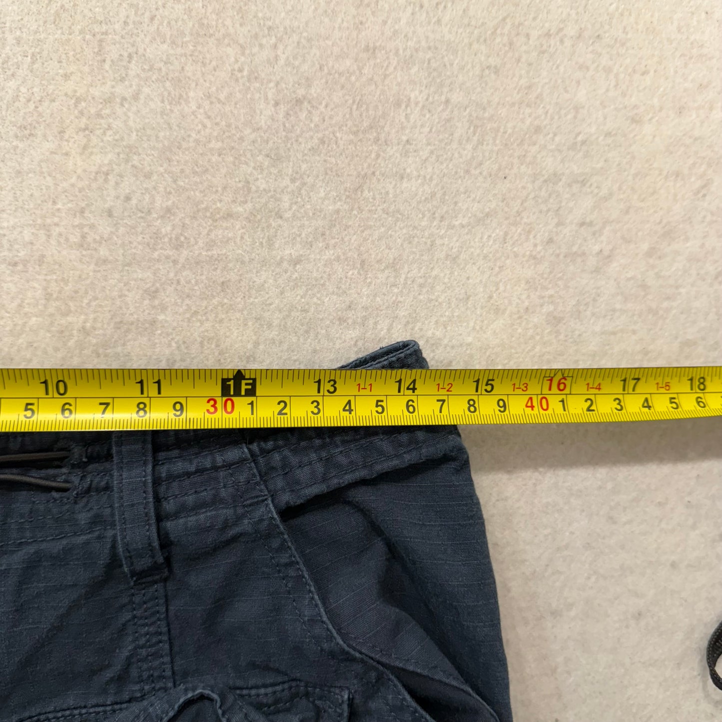 Brandy Melville Kim Women's Navy Blue Cotton Straight Leg Cargo Pants Y2k Size M