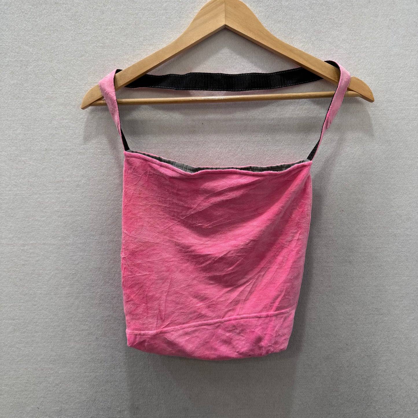 PINK by Victoria's Secret Pink Velour Casual Wear Logo Preppy Shoulder Tote Bag