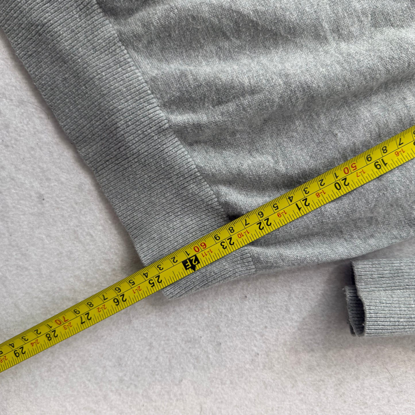 Tommy Hilfiger Men's Gray Striped Cotton Pullover Sweater Crew Neck Y2K Size M