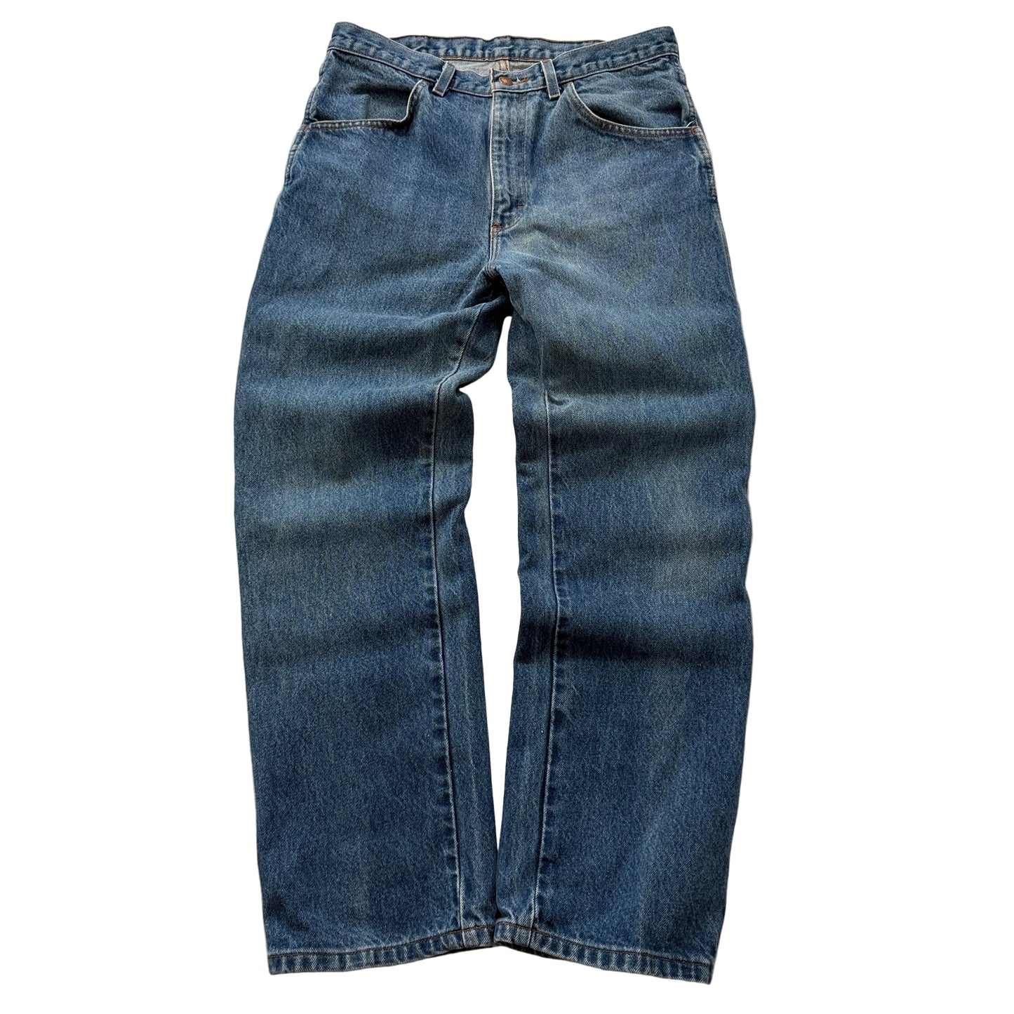 Rustler Men's Blue Denim Jeans Relaxed Fit Pockets Zip-Fly Classic Size W32