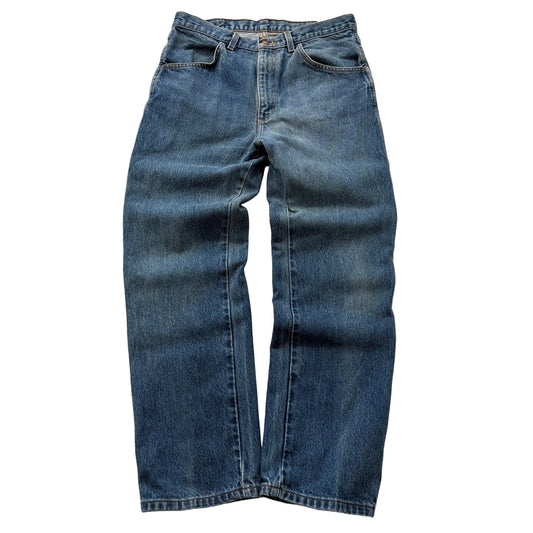 Rustler Men's Blue Denim Jeans Relaxed Fit Pockets Zip-Fly Classic Size W32