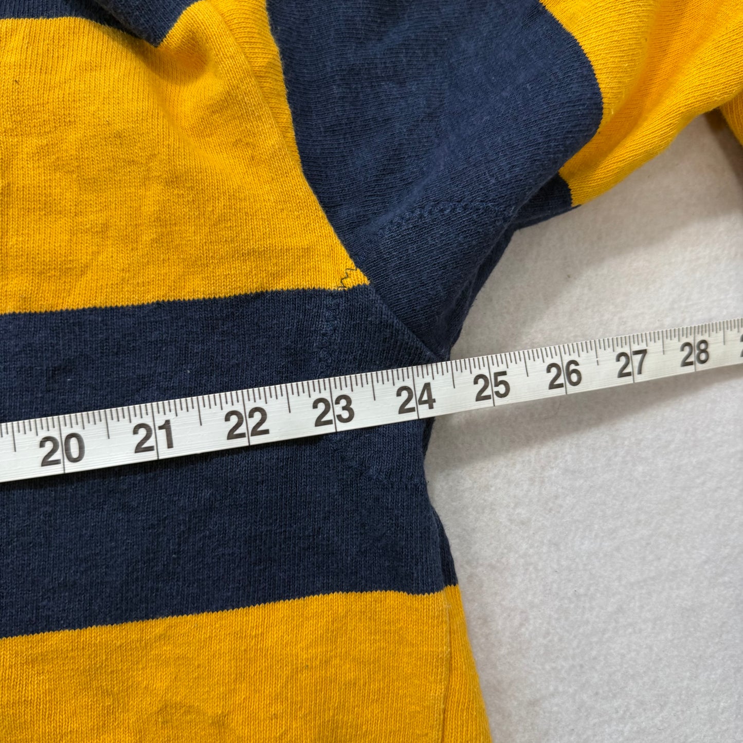 Barbarian Rugby Wear St. Mary’s College Navy & Yellow Striped Rugby Shirt Size XXL
