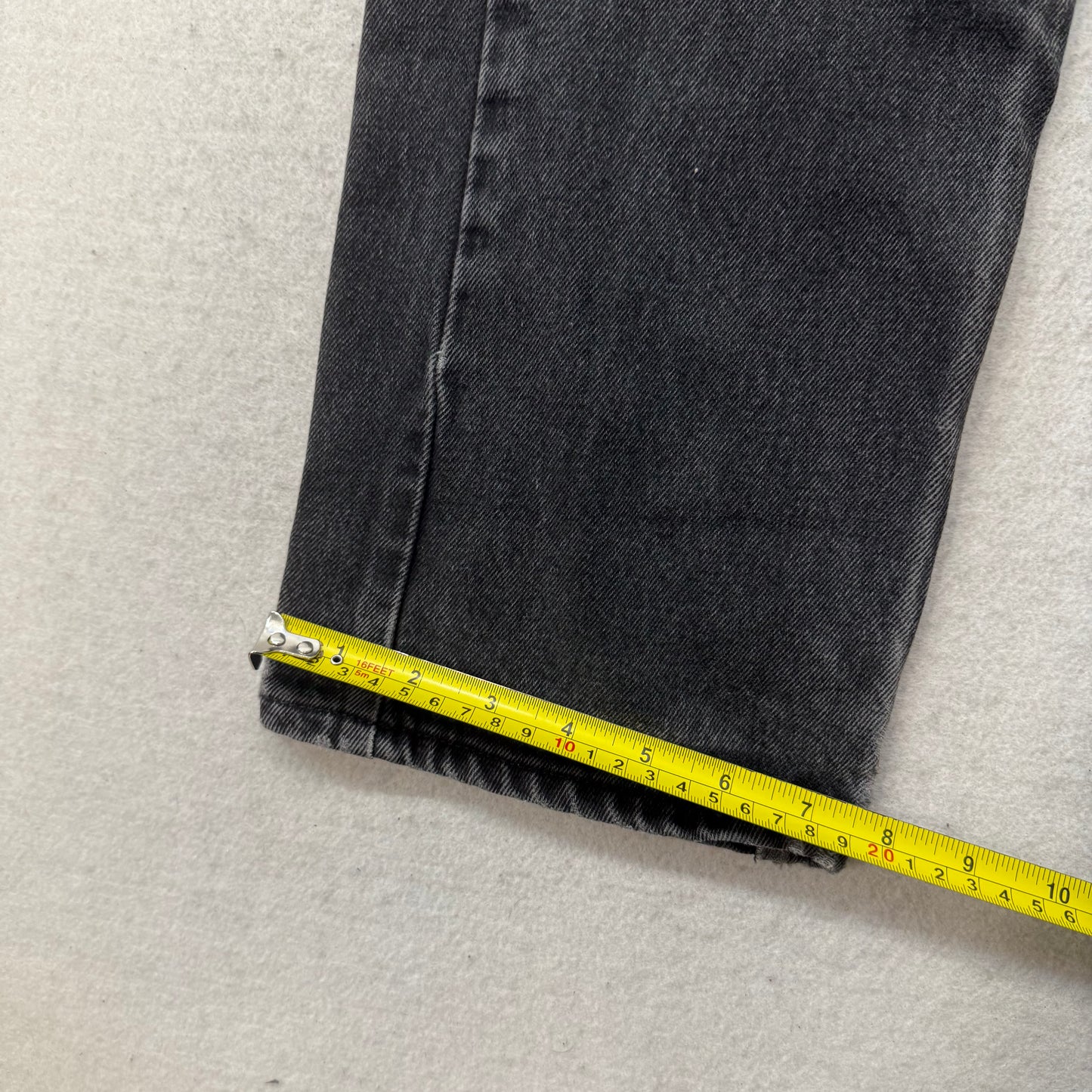 Levi Strauss & Co 562 Men's Faded Black Denim Loose Fit Distressed Jeans Size 27