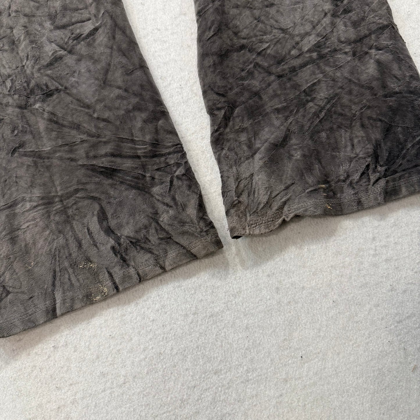 Vintage Juicy Couture Women's Dark Gray Velour Flared Track Pant Logo Y2K Size S