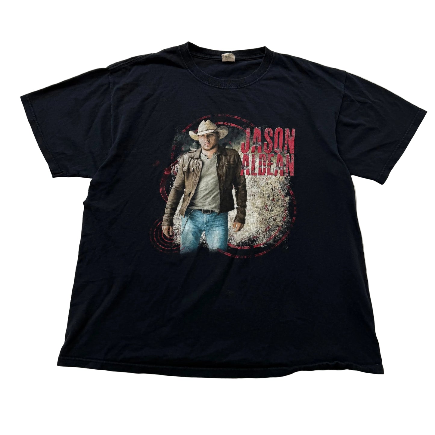 Anvil Jason Aldean 2012 Tour Men's Black Cotton T-Shirt Short Sleeves Size XL