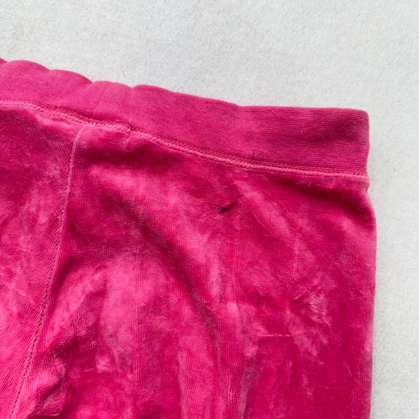 Juicy Couture Women's Hot Pink Velour Flared Track Pant Scottie Dog Logo Size M