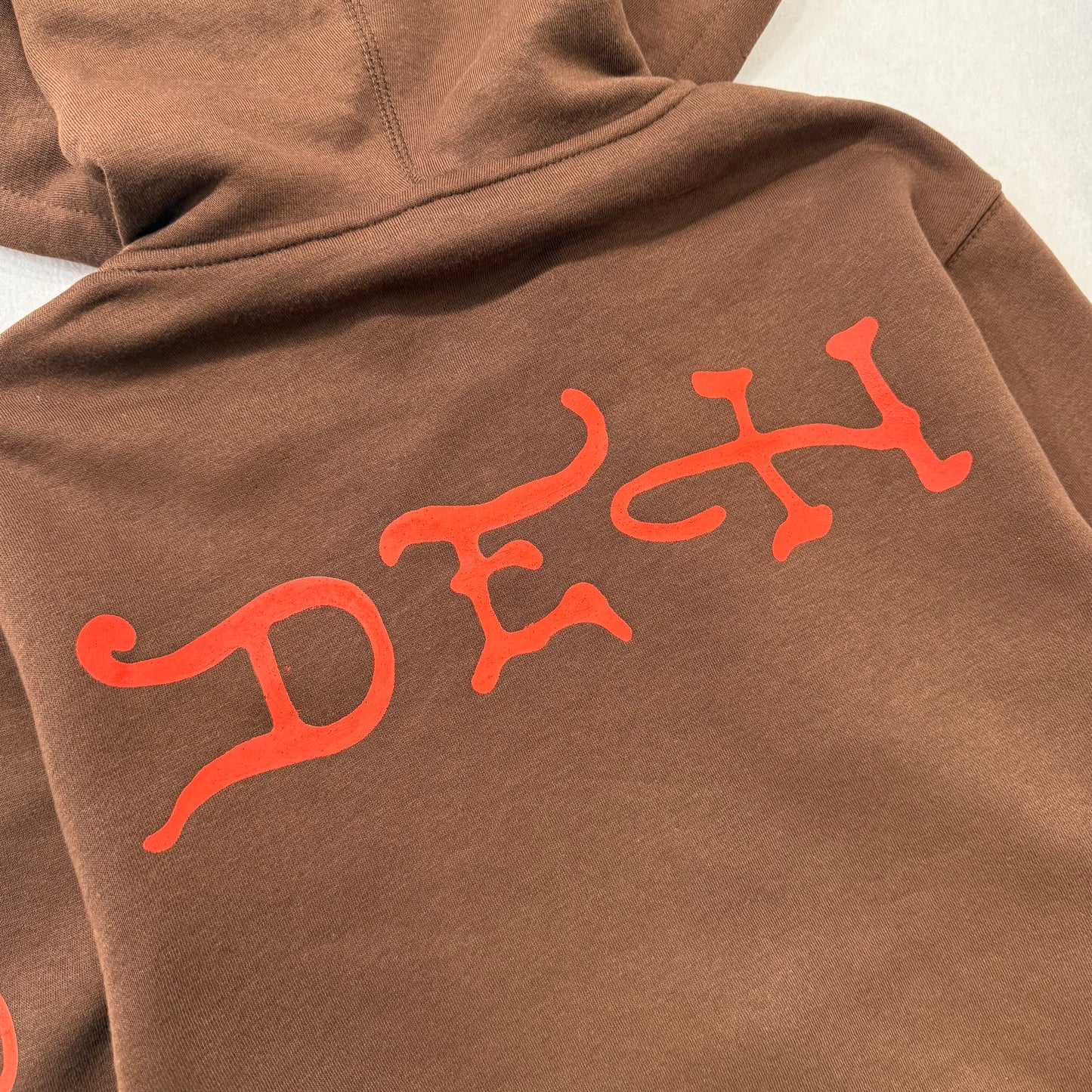 ED HARDY “Death is Certain, Life is Not” BROWN ZIP UP HOODIE