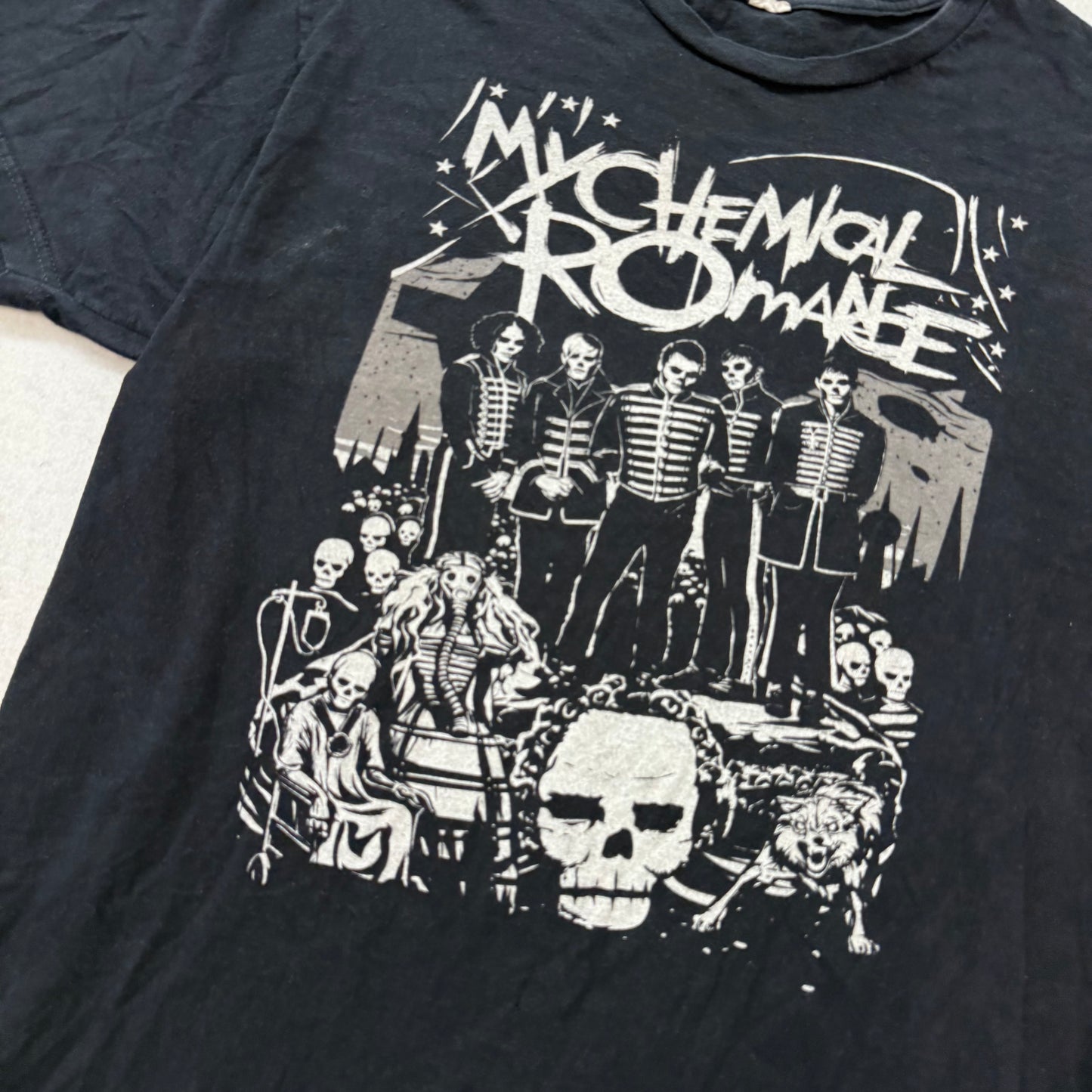 My Chemical Romance "The Black Parade" Men's Black Cotton Line Up T-Shirt Size L
