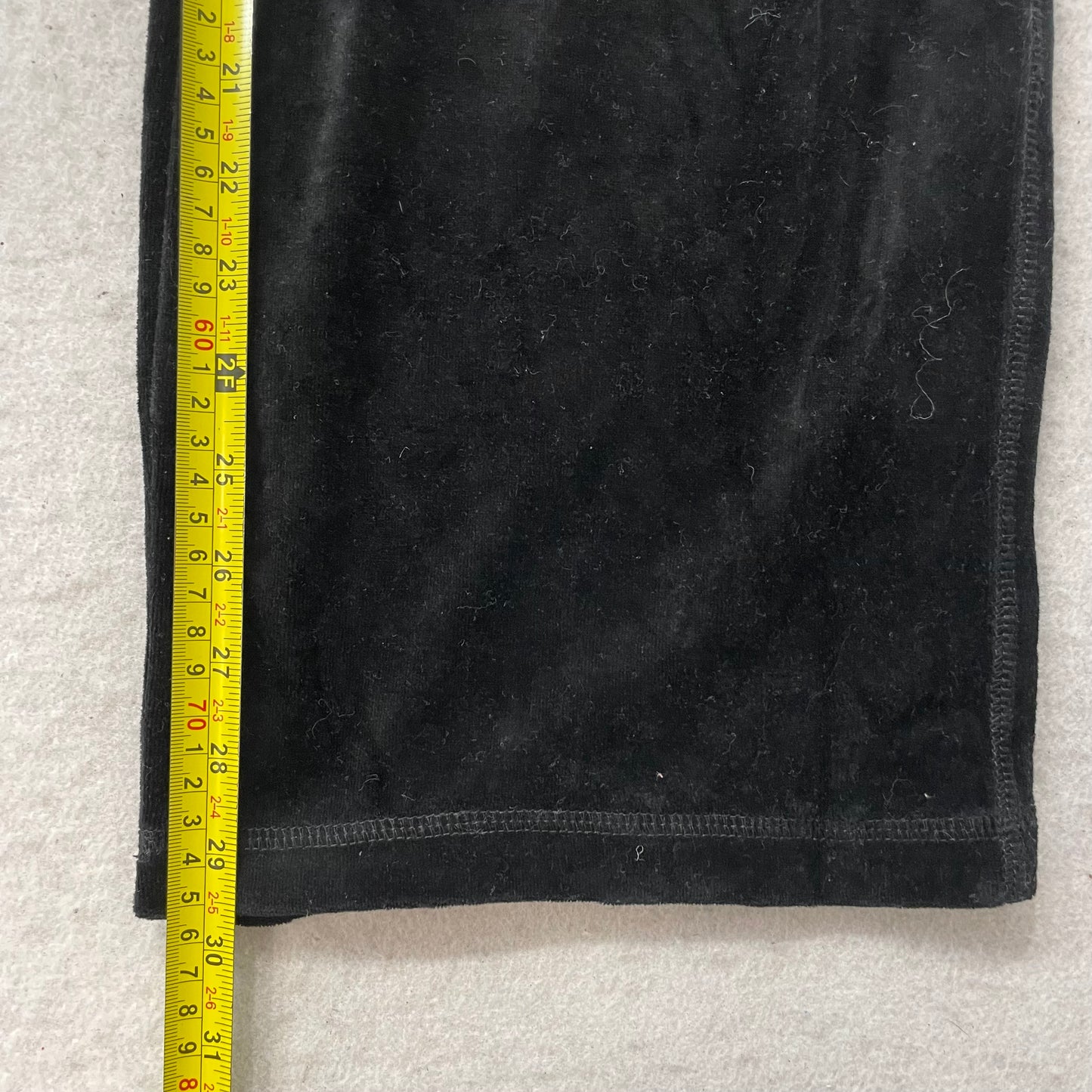 Vintage Juicy Couture Womens Black Velour Flare Track Pant Drawstring Y2K Size S