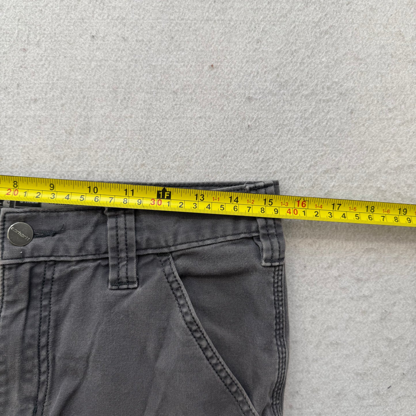 Carhartt Relaxed Fit Men's Faded Gray Canvas Utility Pants Workwear Size 31x32